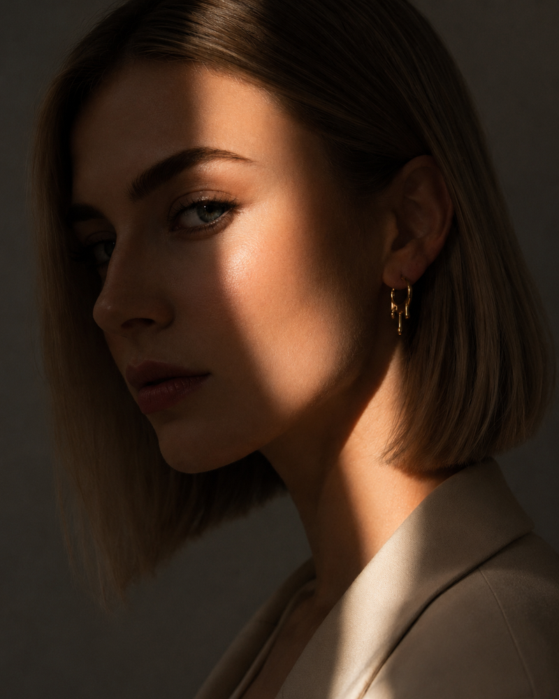 Personalized Molten Drip Statement Earrings