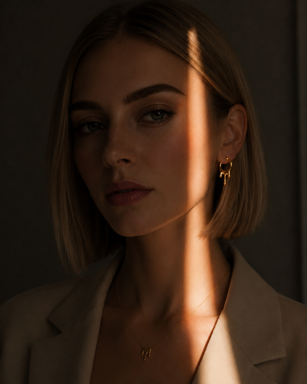 Personalized Molten Drip Statement Earrings 18K Gold