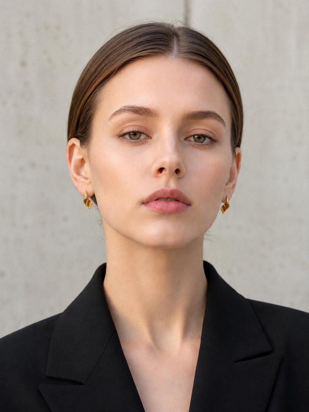 Twisted Petal Stud Earrings on model