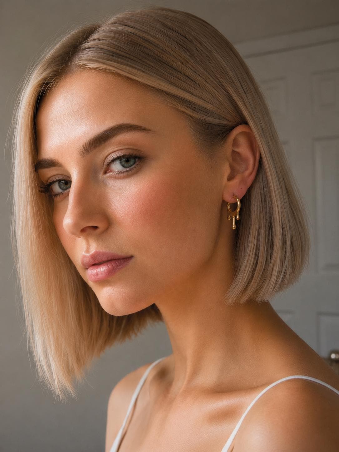 Molten Drip Statement Earrings detail
